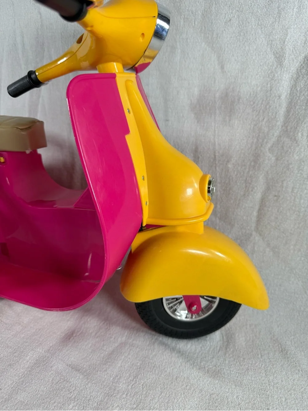 Our Generation Battat 18” Doll Pink and Yellow Motorcycle